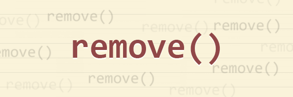 JavaScript remove() method